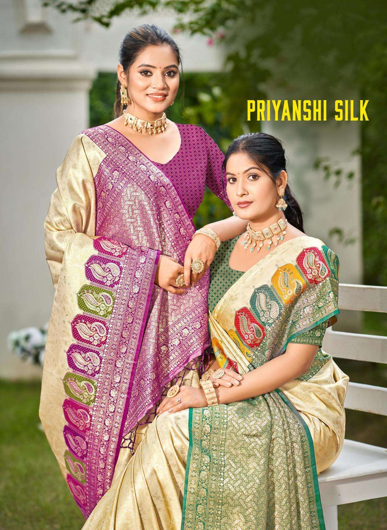 Sangam Prints Bunawat - Priyanshi Silk designer Silk Woven Work Traditional Saree