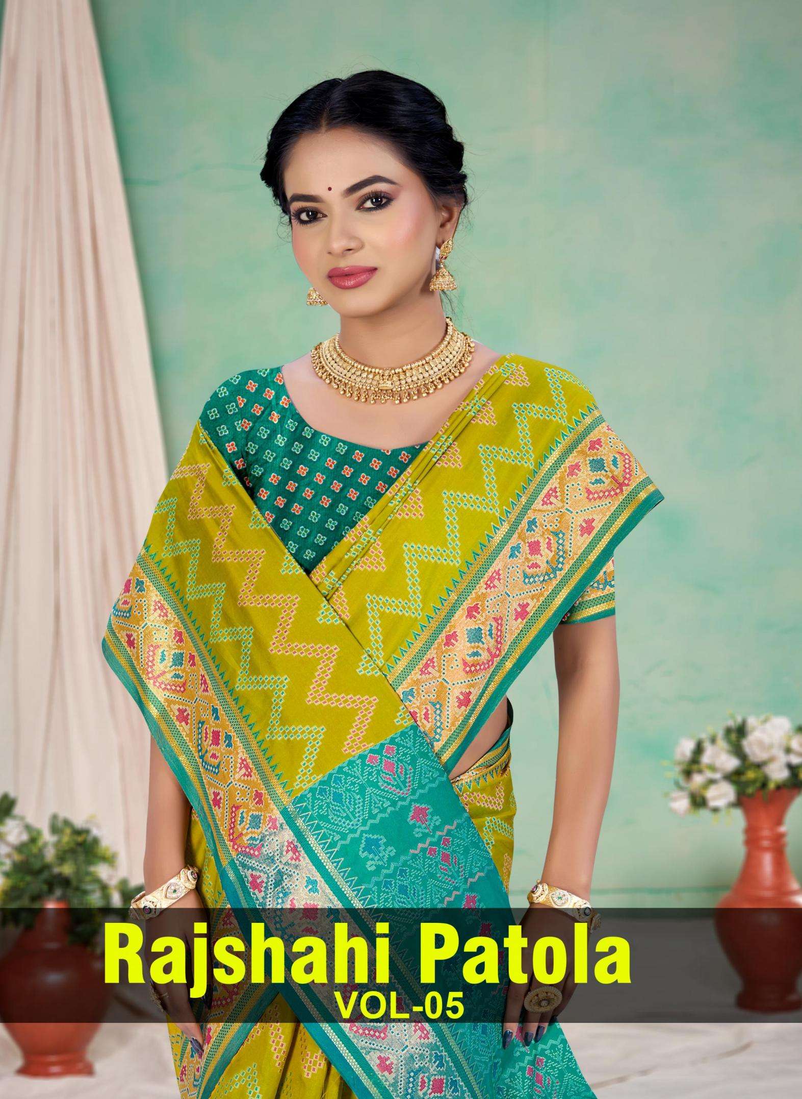 Sangam Prints Bunawat - Rajshahi Patola-05 series 1001-1006 Patola Silk saree