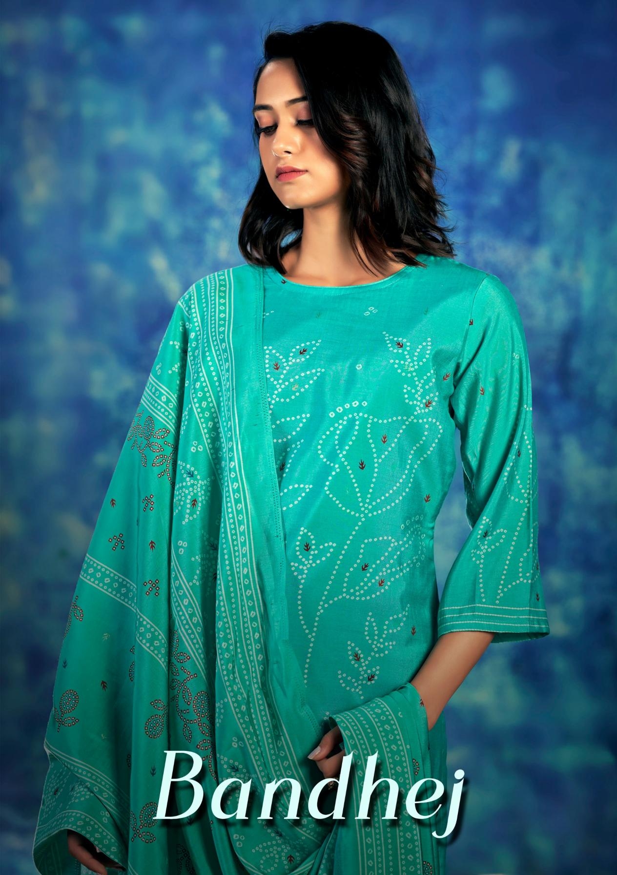 sargam prints bandhej series 3001-3008 Viscose Modal wholesale suit 