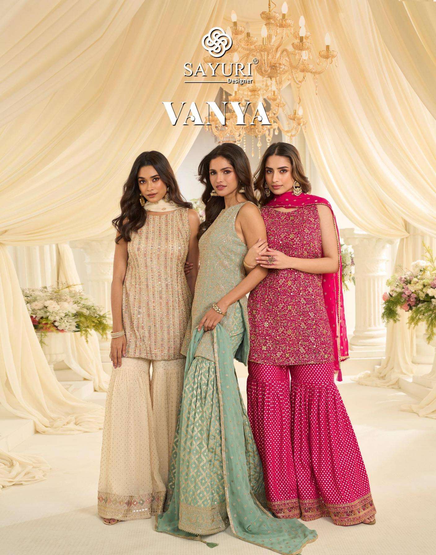 sayuri designer vanya series 10221-10223 georgette readymade suit  