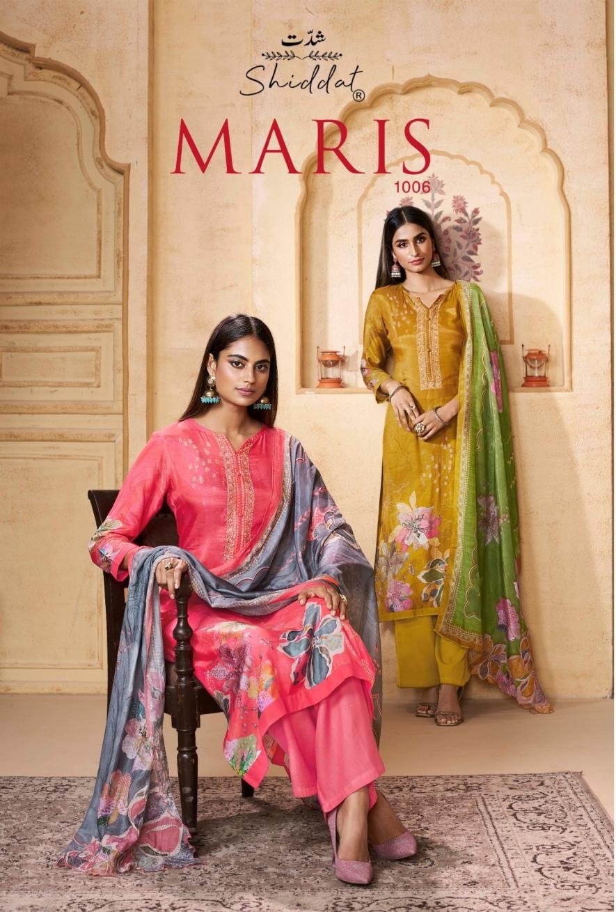 shiddat maris 1006 muslin wholesale suit in surat