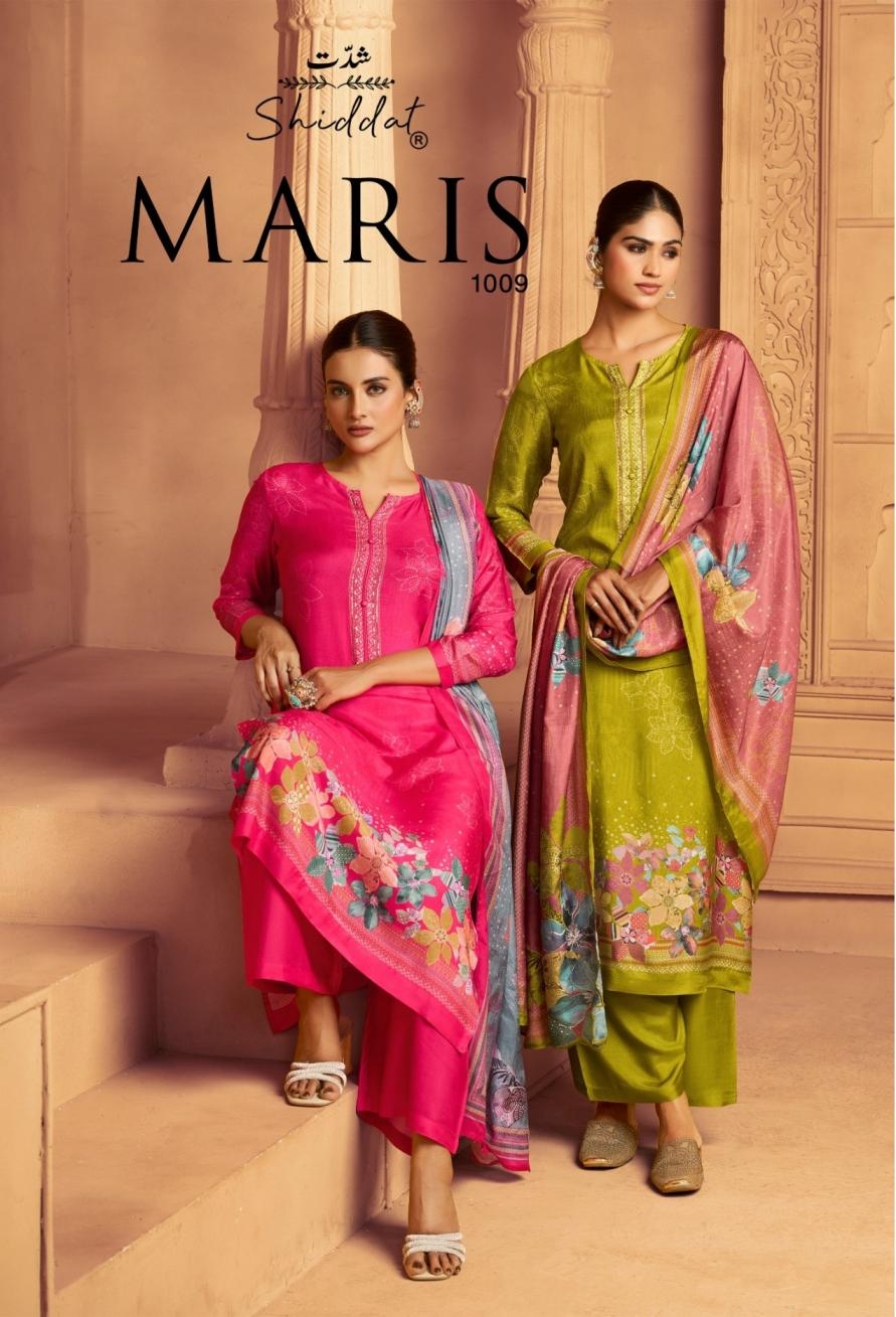 shiddat maris 1009 muslin pretty paksitani suit