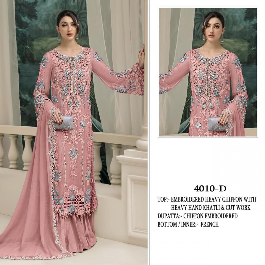 shree fabs 4010 chiffon heavy embroidery with HAND KHATLI & CUT WORK suit