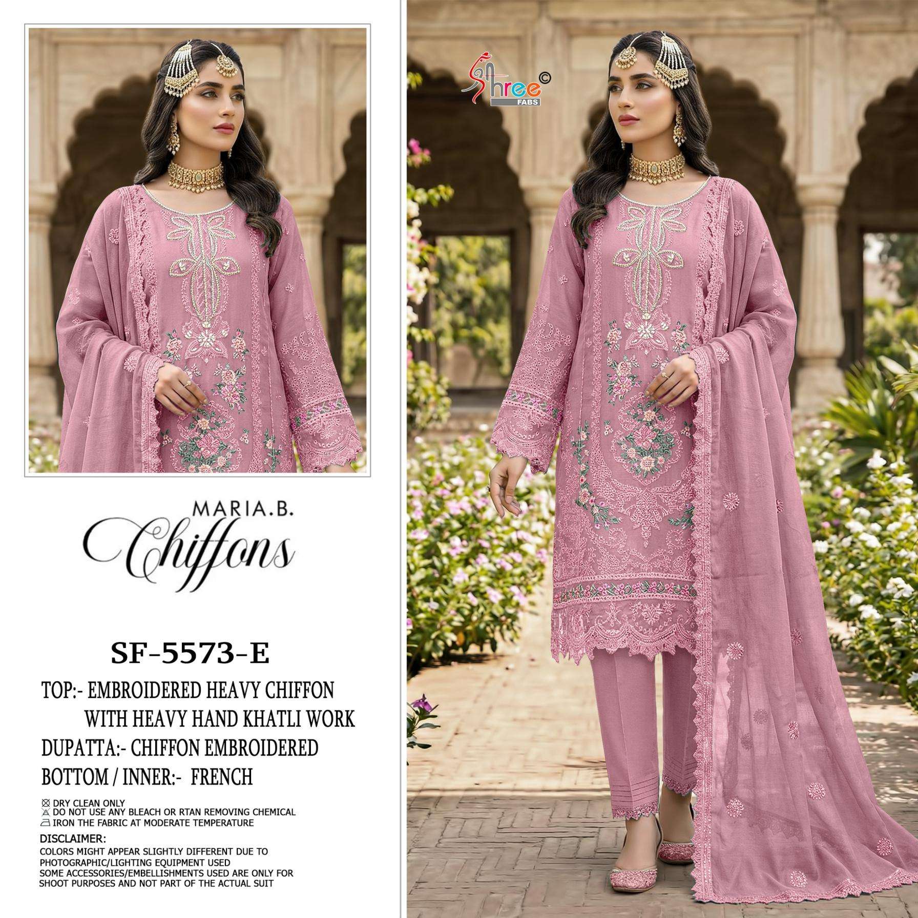 shree fabs 5573 chiffon modern pakistani dress