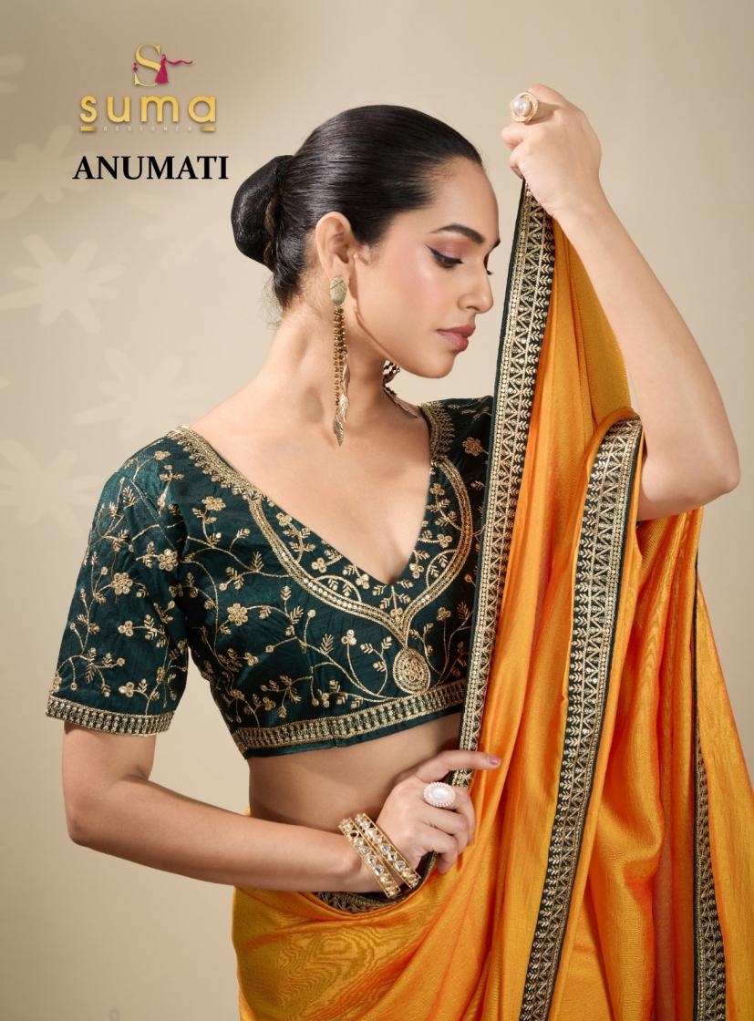 suma designer anumati series 9001-9009 vichitra wholesale saree