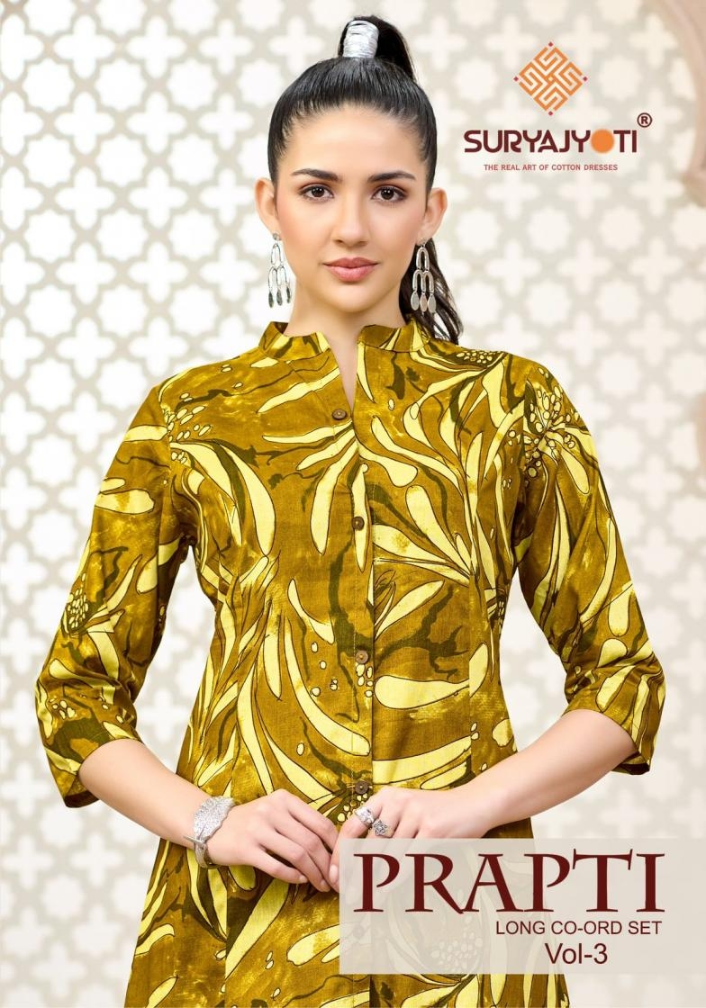suryajyoti prapti vol 3 series 3001-3010 cotton co-ord sets