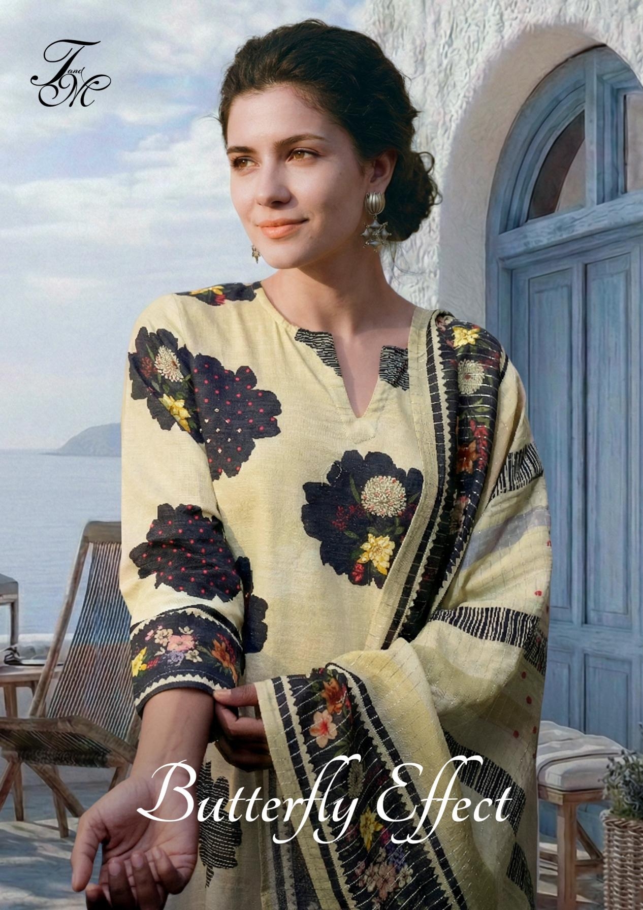 t&m designer butterfly effect pure linen  jari wholesale suit in surat