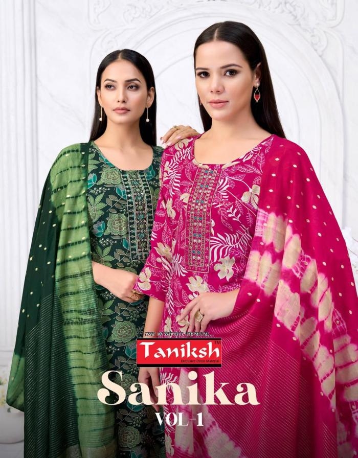 taniksh sanika vol 1 series 1001-1008 rayon readymade suit 