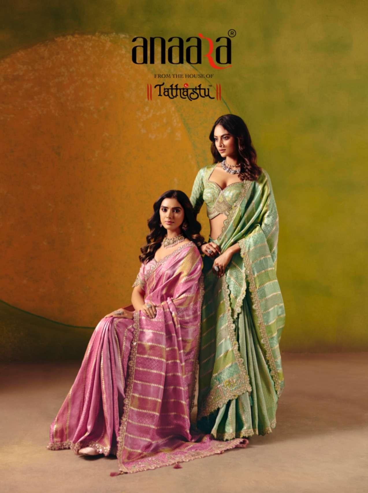 tathastu series 8401-8408 fancy embroidery party wear wholesale saree