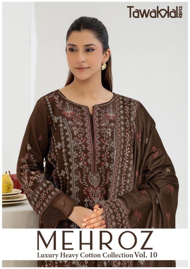 tawakkal mehroz luxury heavy cotton collection vol 10 series 91-100 cotton suit