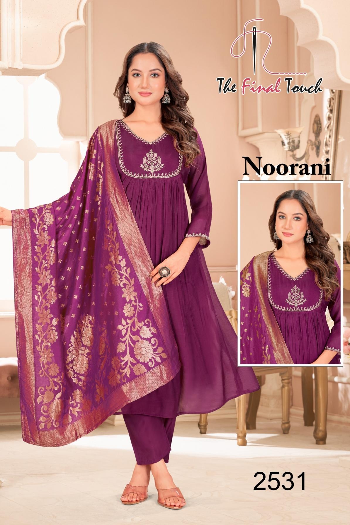 the final touch noorani series 2526-2531 VICHITRA SILK readymade suit