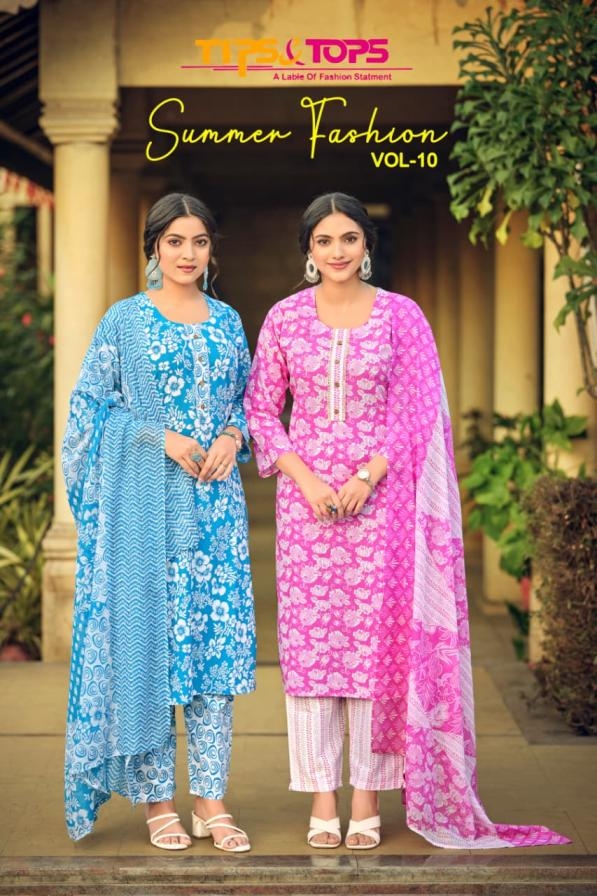 tips & tops summer fashion vol 10 series 1001-1006 Cotton readymade suit