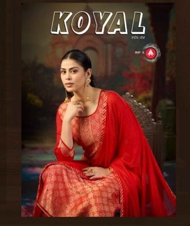 triple a koyal vol 6 series 48291-48294 muslin jacquard wholesale suit