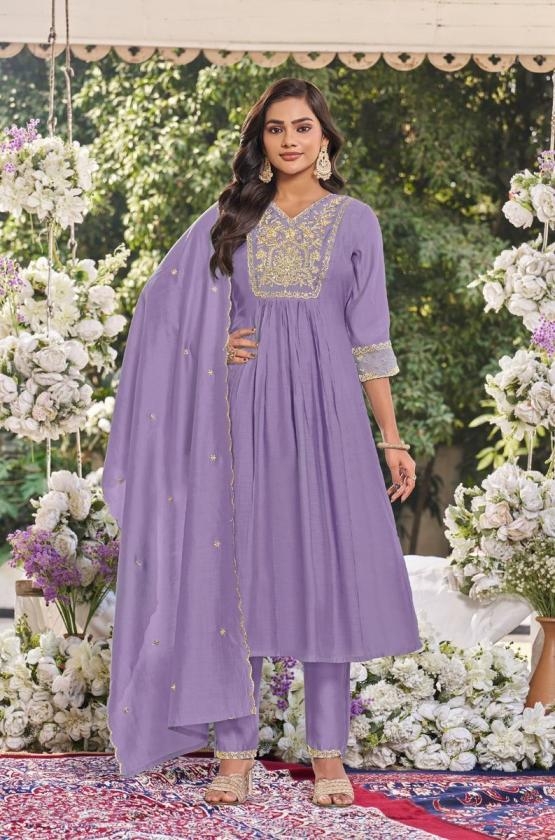 vamika noor vol 1 series 7222 Hevy Viscos Mul Chandri readymade suit