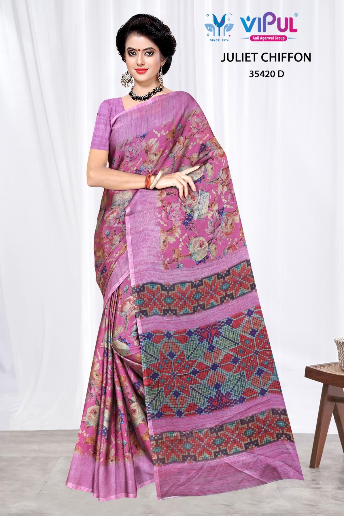 vipul juliet chiffon 35420 chiffon wholesale saree in surat
