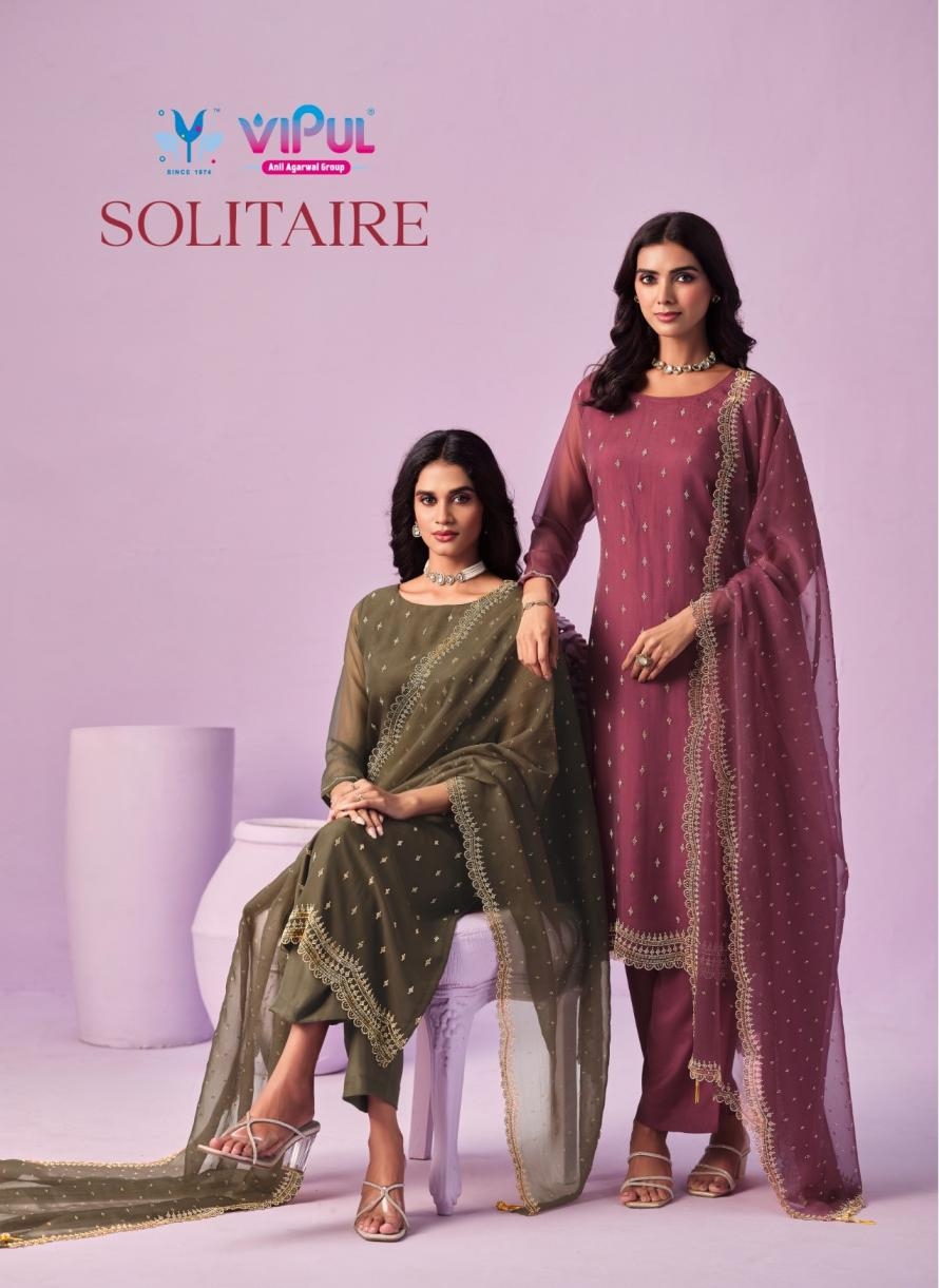 vipul solitaire vol 1 series 6651-6556 chiffon wholesale suit