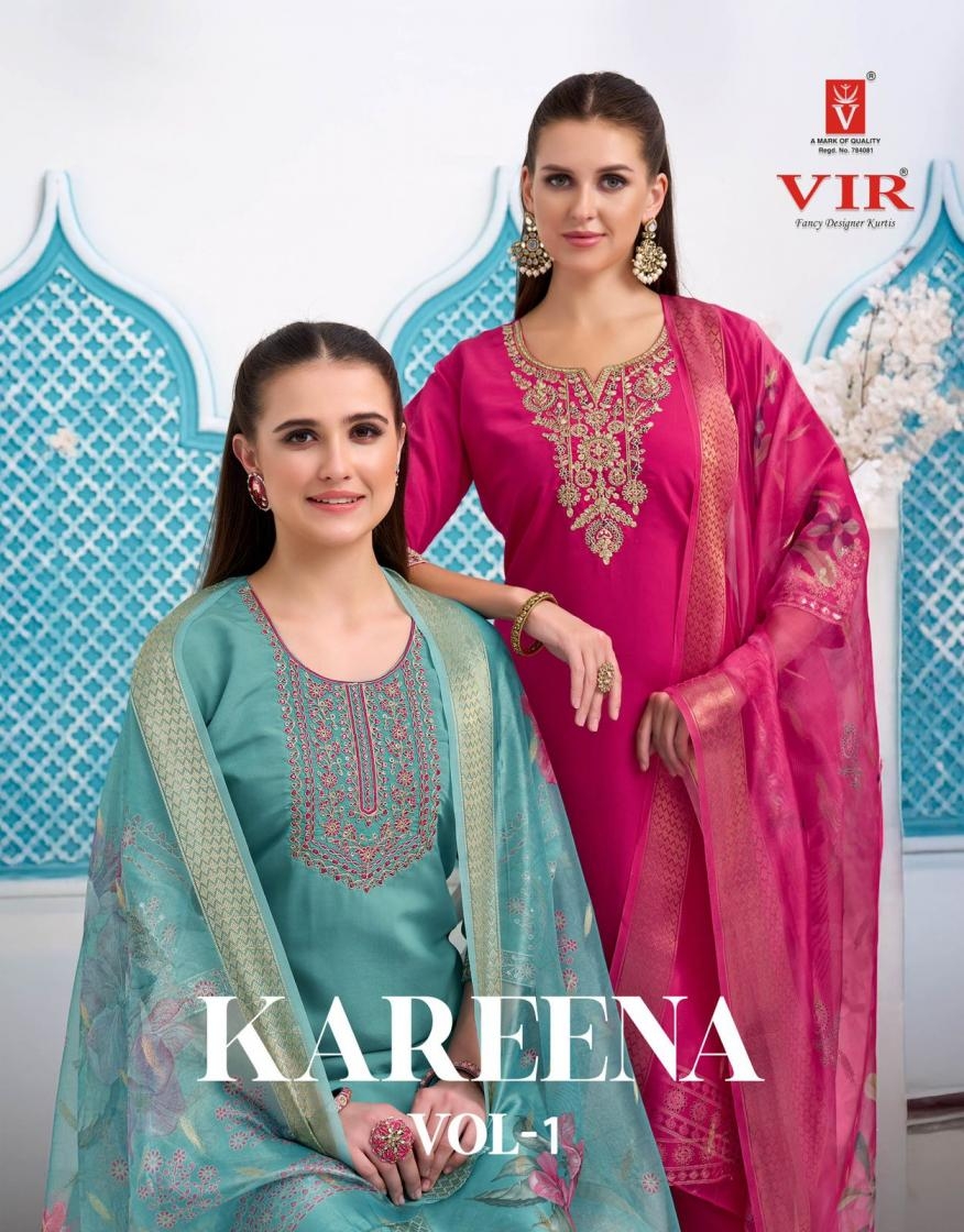 vir kareena vol 1 series 1001-1006 roman readymade suit 