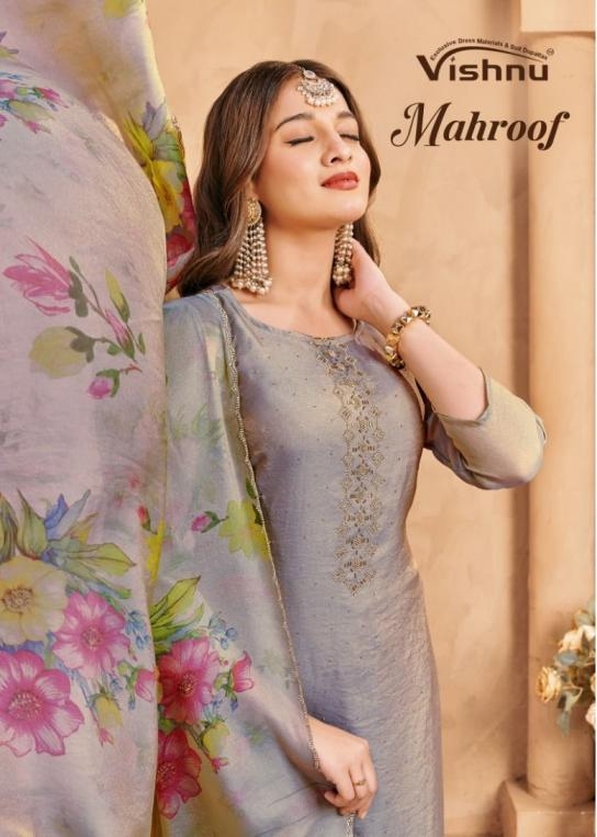 vishnu mahroof series 76001-76010 moss wholesale saree