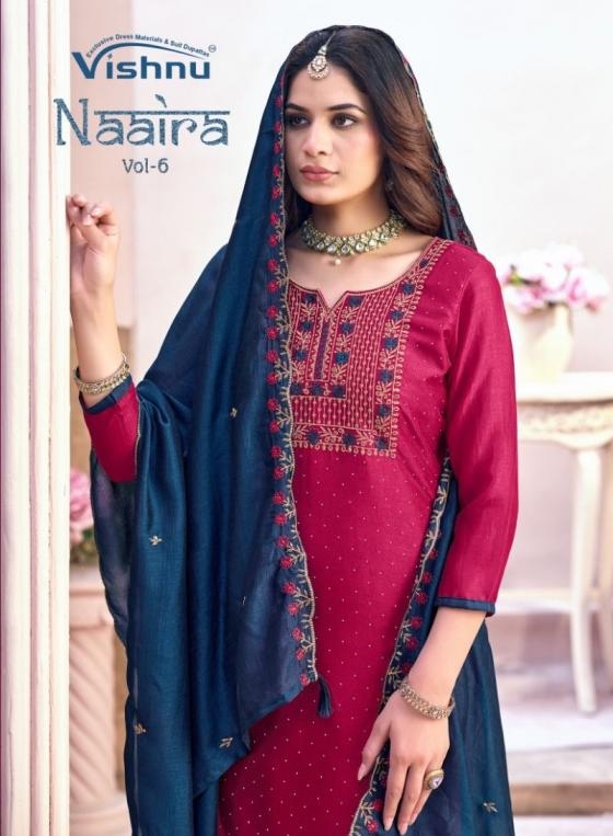 vishnu naaira vol 6 series 70001-70012 vichitra blooming wholesale suit 