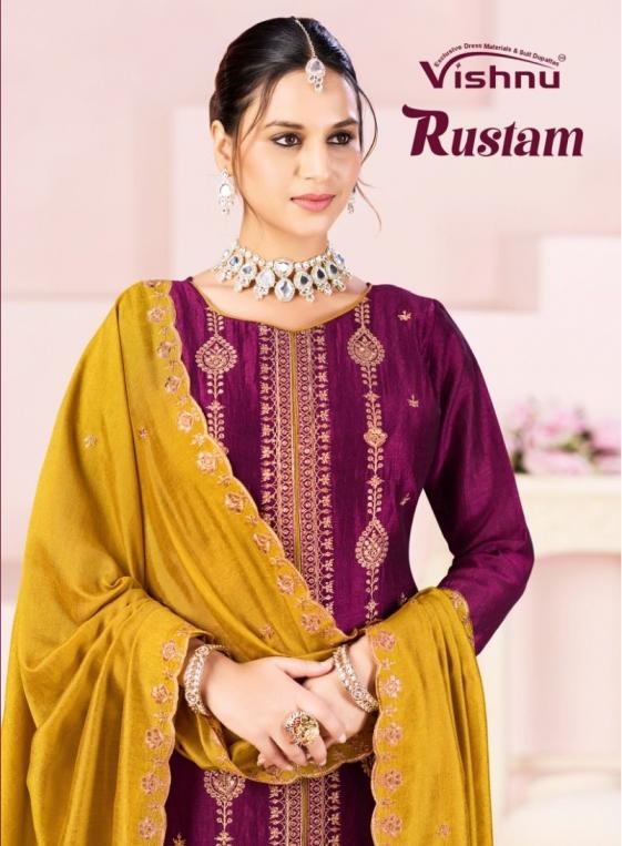 vishnu rustam series 67001-67012 vichitra silk wholesale suit 