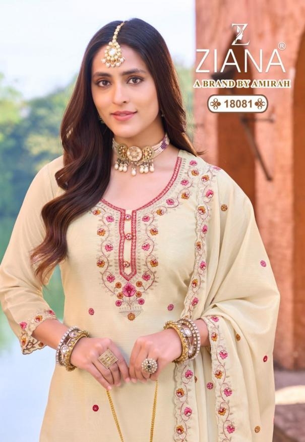 ziana 18081 chinon silk wholesale readymade pakistani suit 