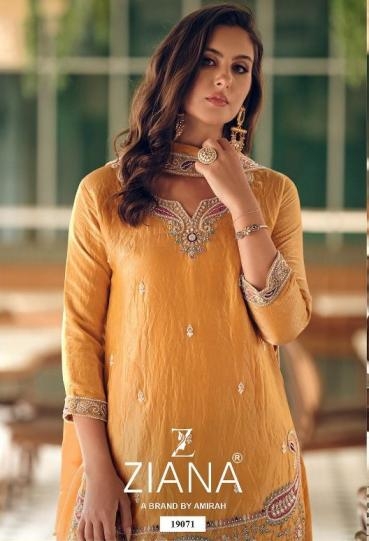 ziana 19071 readymade exclusive fandy silk beats work combo plazzo suits