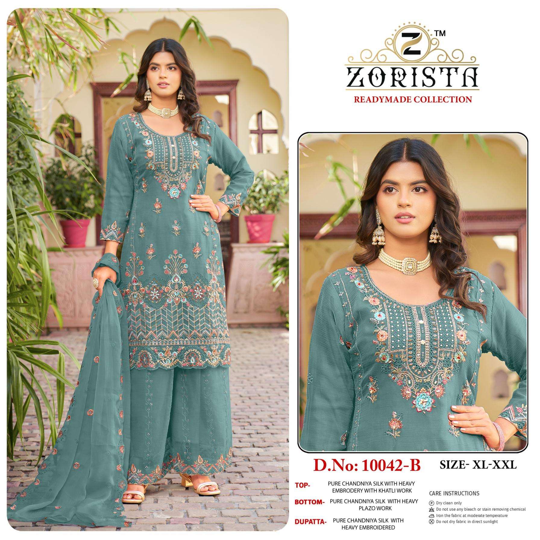 zorista 10042 chandniya silk wholesale readymade suit 