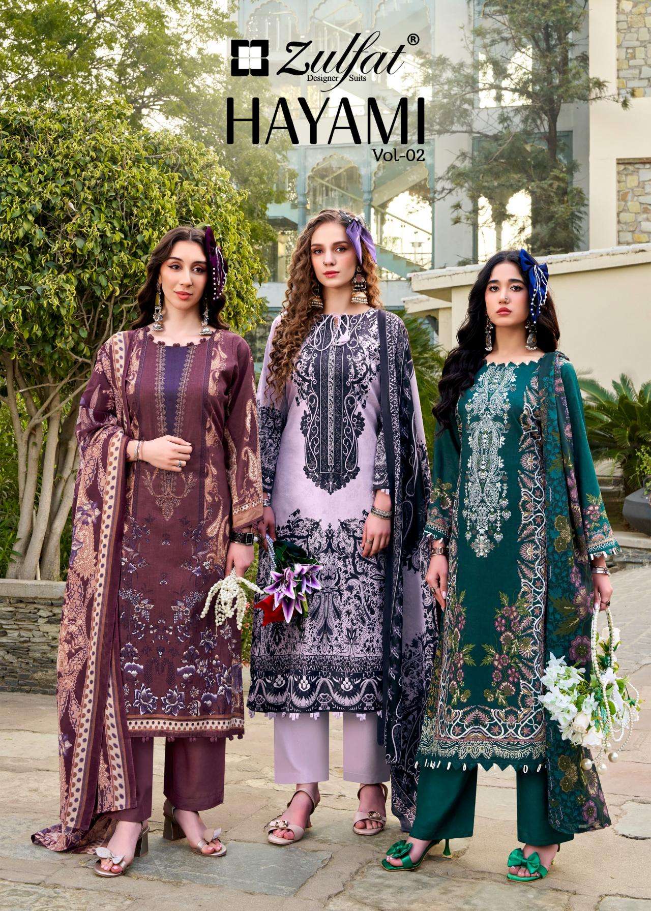 zulfat hayami vol 2 series 717001-717008 cotton readymade suit