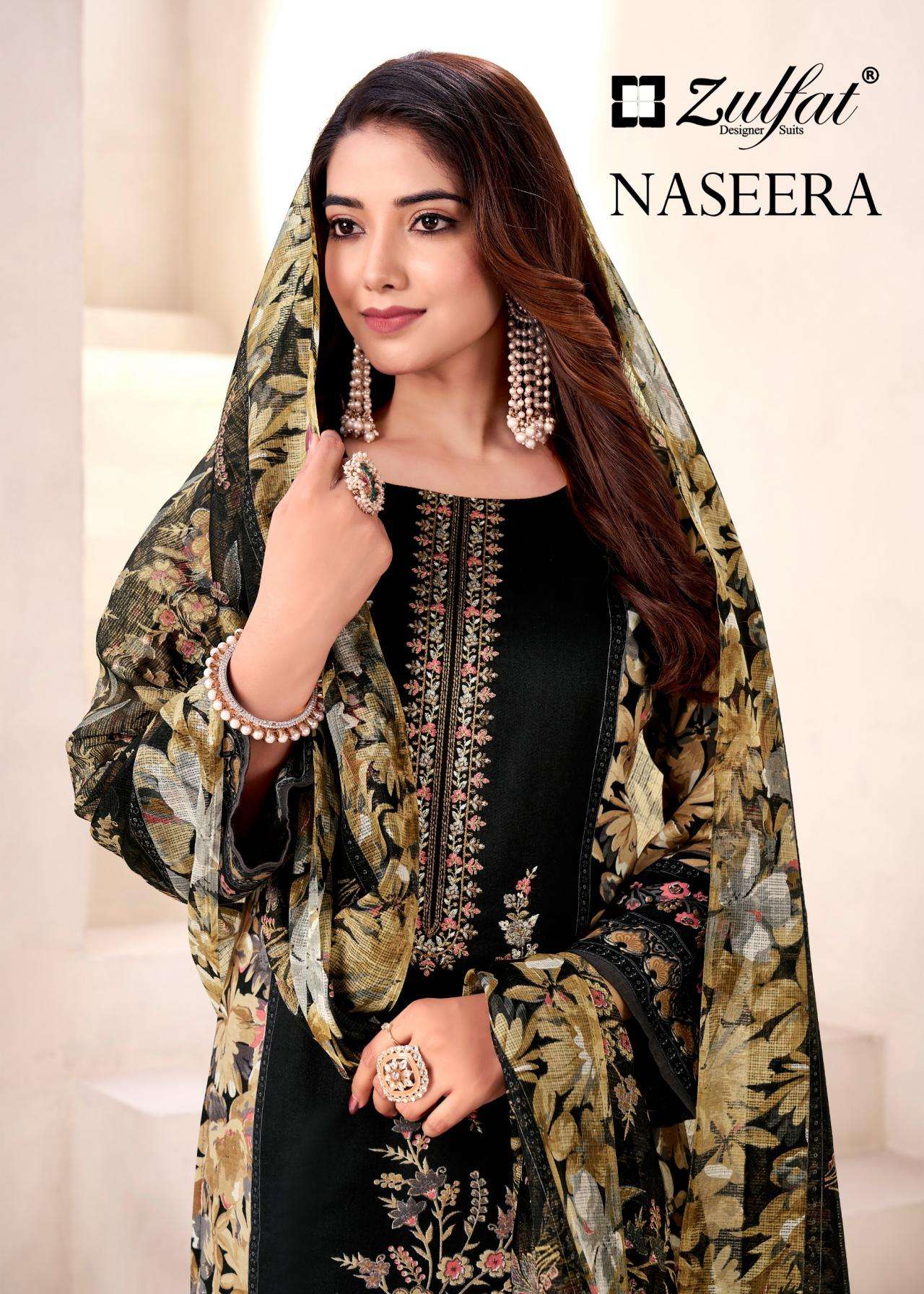 zulfat naseera series 711001-711004 Pure Jam Cotton readymade suit 