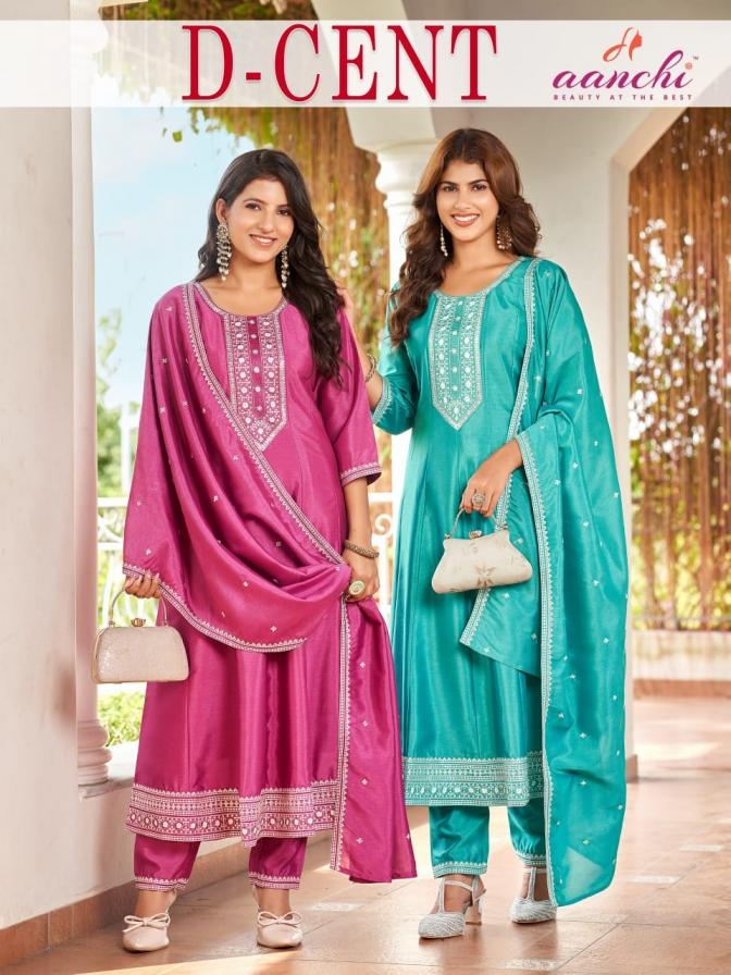 aanchi d cent vichitra silk wholesale readymade suit