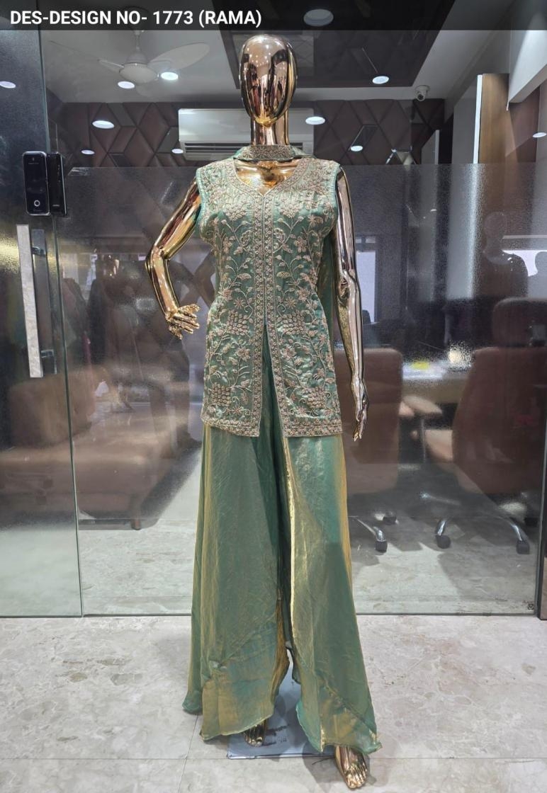 aanchi gurmaya 1773 Fendy Satin Beads Work wholesale readymade suit 