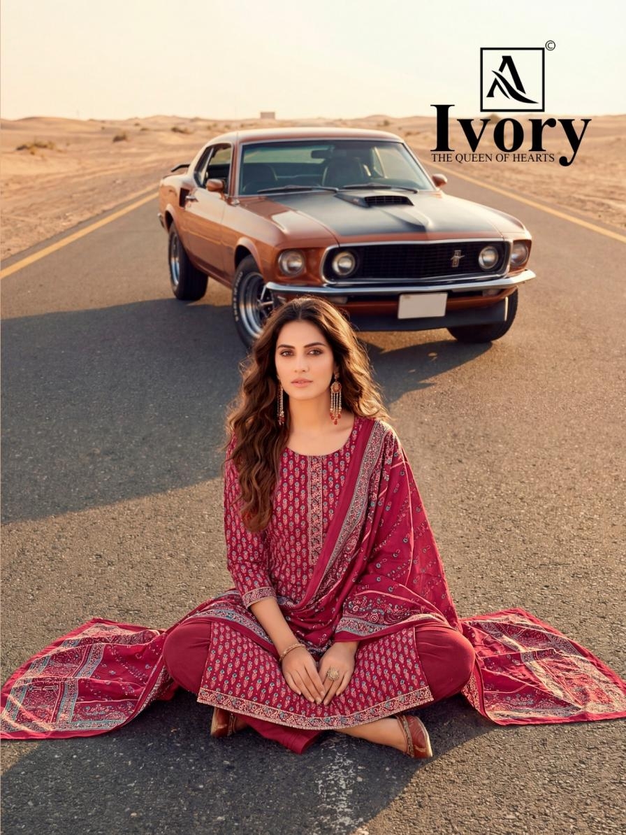 Alok suits ivory series 501901-501906 jam printed wholesale suit