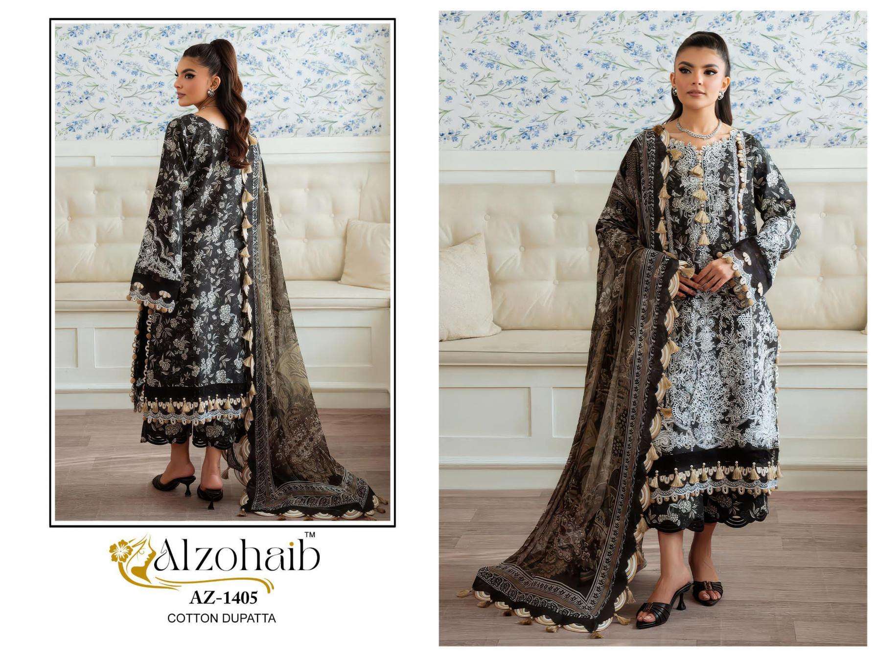 alzohaib riwayat series 1400-1405 cotton pakistani wholesale suit 