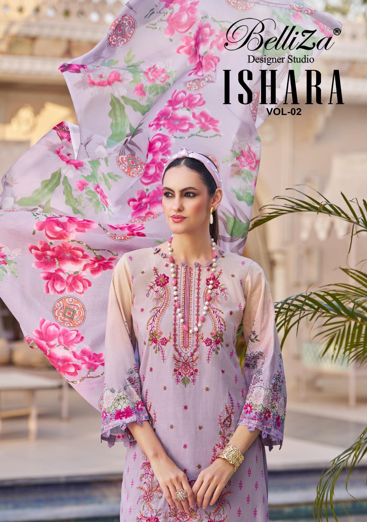 belliza designer ishara vol 2 series 958001 to 958006 cotton stylish pakistani salwar kameez in wholesale surat