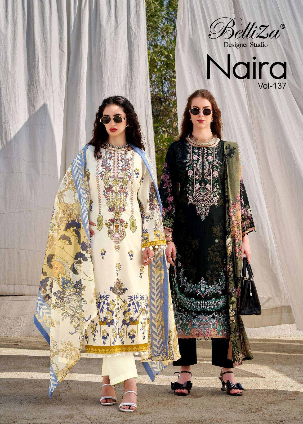 belliza naira vol 137 series 968001-968008 cotton readymade suit