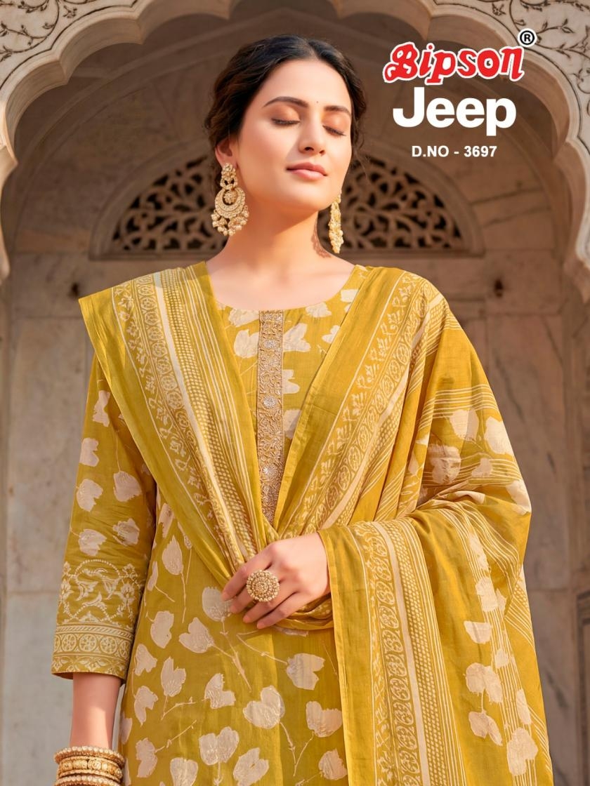 bipson print jeep wranglar 3697 roman silk printed salwar suit 