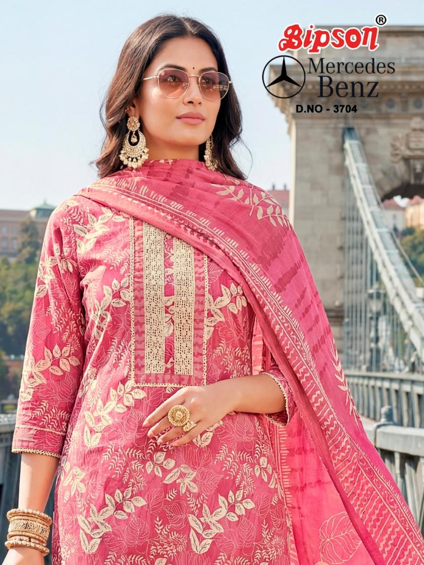 bipson prints mercedes benz 3704 A to C cotton salwar kameez in wholesale surat