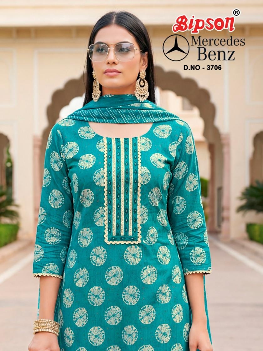 bipson prints mercedes benz 3706 A to D cotton fancy salwar kameez in wholesale surat