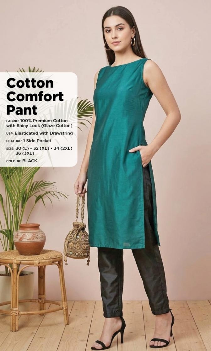 cotton comfort readymade shiny look stylish workout pant for womens