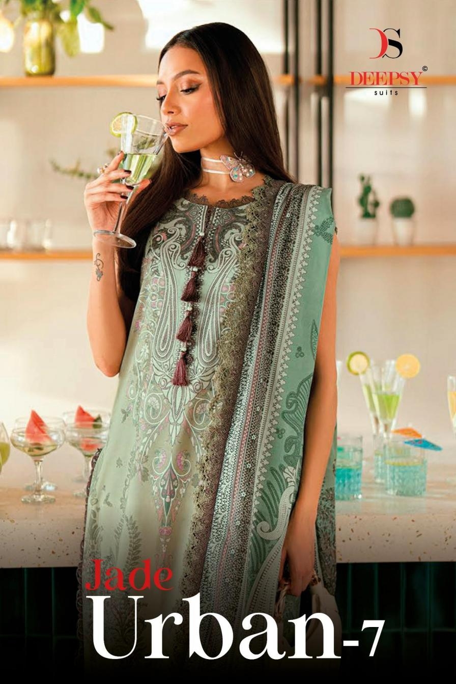 deepsy suits jade urban vol 7 series 1731 to 1738 cotton pakistani salwar kameez in wholesale surat