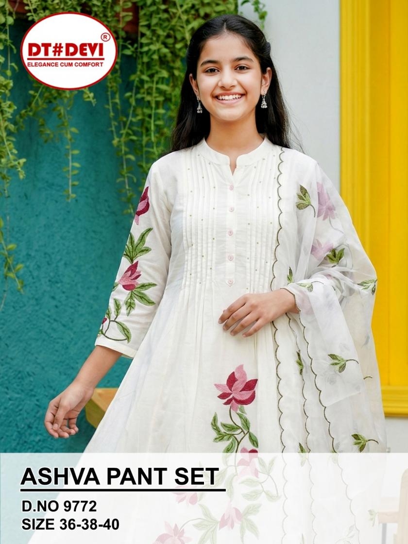 dt devi ashva 9772 roman silk wholesale readmade suit