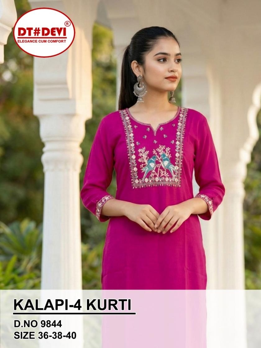 dt devi kalapi vol 4 9844 roman silk wholesale kurti