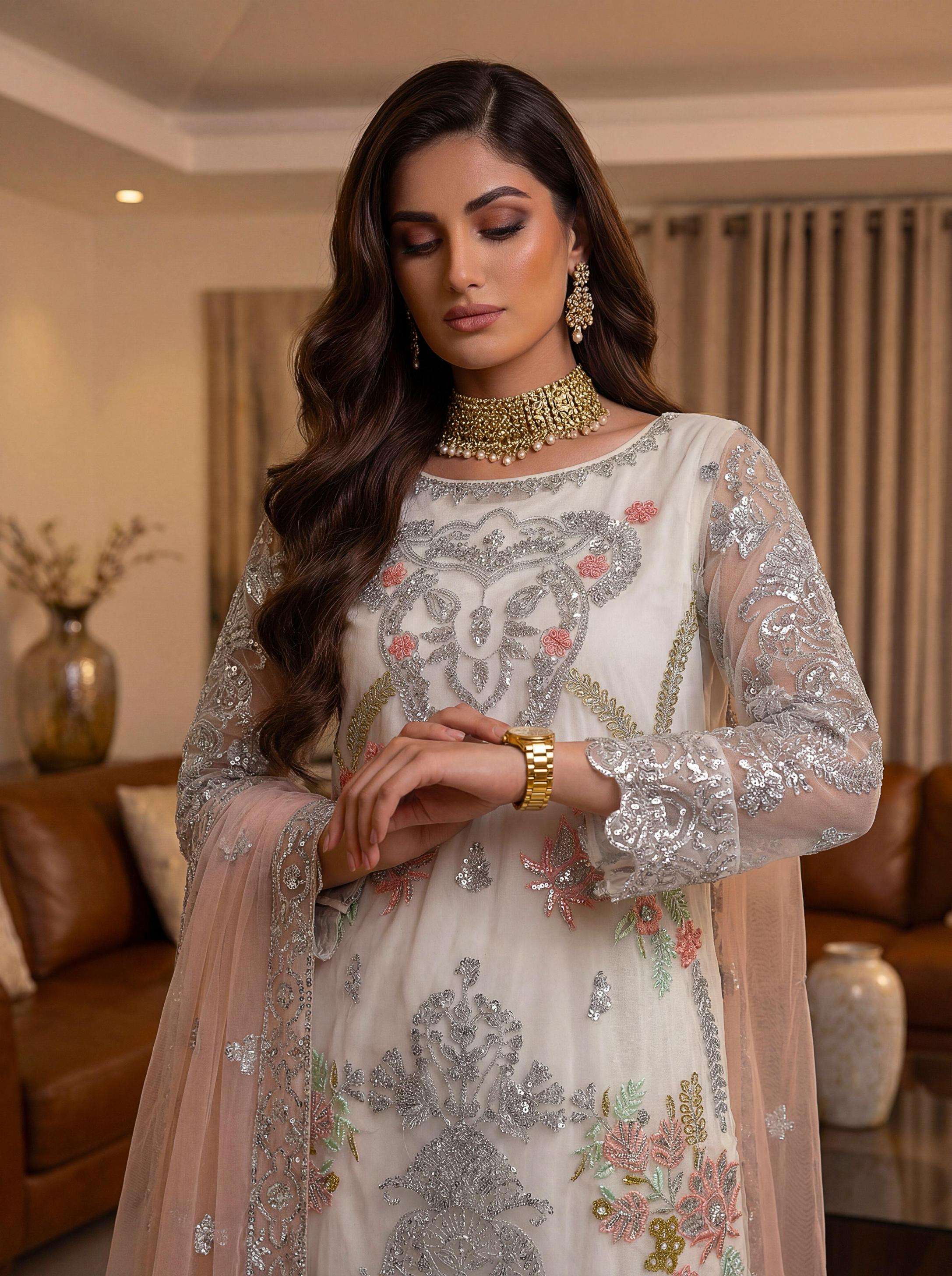 dvd 5144 readymade embroided suit in wholesale surat