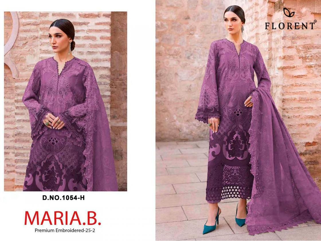 florent 1054 H to K maria b premium emroidered 25 vol 2 cotton pakistani suit in wholesale surat