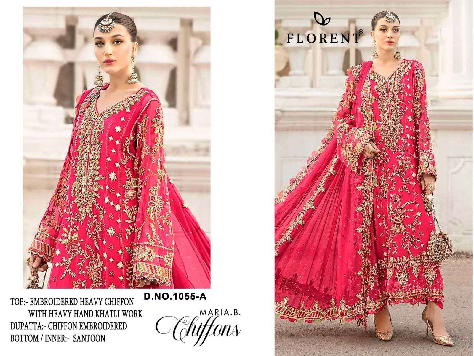 FLORENT HITS DESIGN 1055 DINTING chiffon wholesale suit 