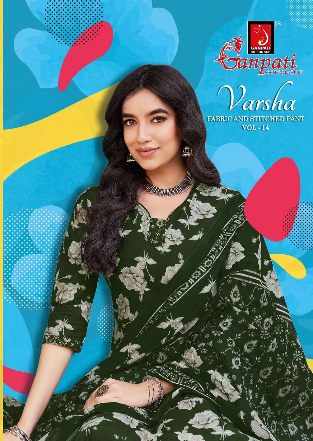 Ganpati Varsha Vol-14  Pure Cotton Printed readymade suit 