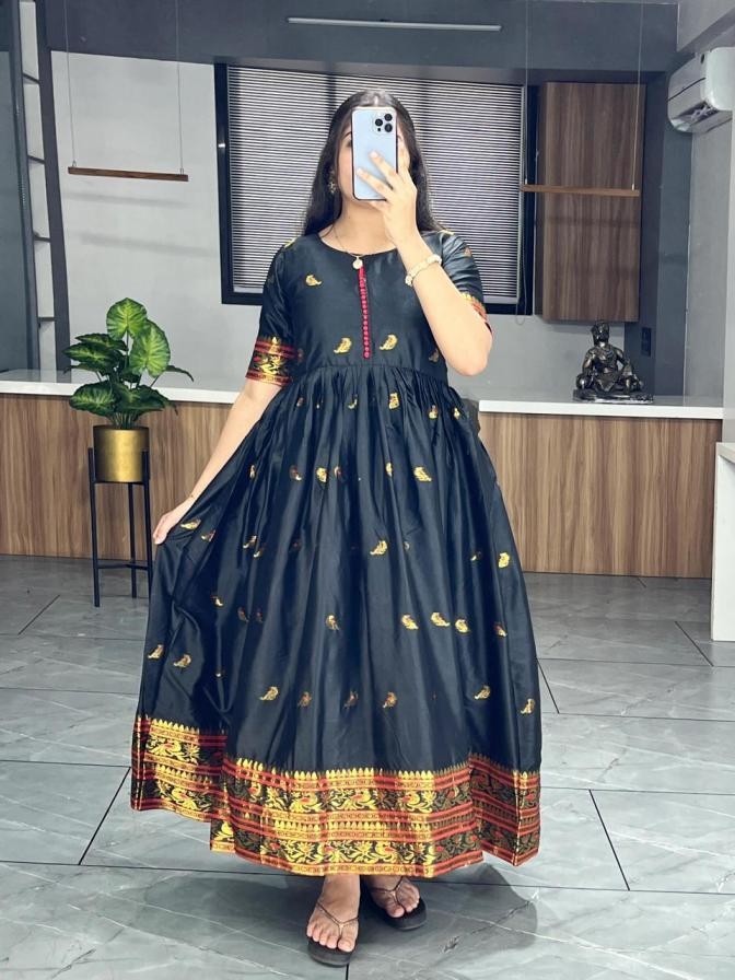 grtn6032 cotton silk readymade stylish gowns