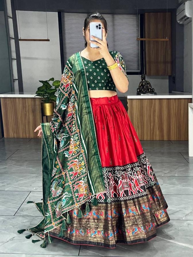 grtn7070 dola silk stitch lehenga unstitch choli with dupatta festive look