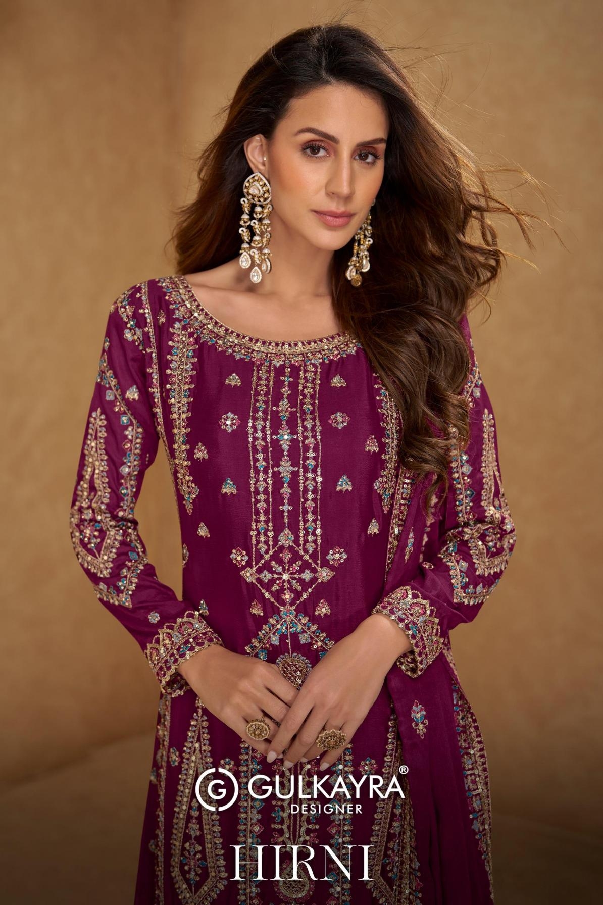 gulkayra hirni series 7650 Real Chinon sharara readymade wholesale suit 
