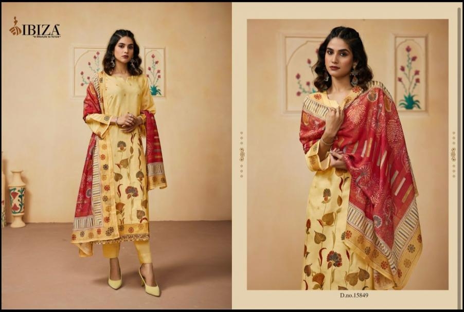 ibiza fashion story series 15848 to 15851 gucci silk pretty look salwar kameez in wholesale surat